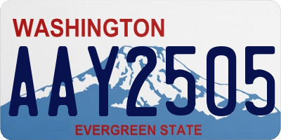 WA license plate AAY2505