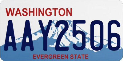 WA license plate AAY2506
