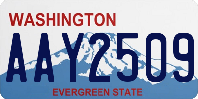 WA license plate AAY2509