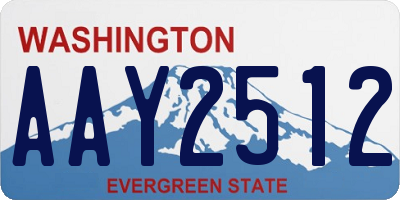WA license plate AAY2512