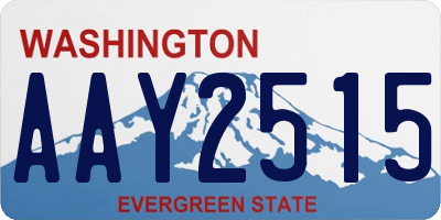 WA license plate AAY2515