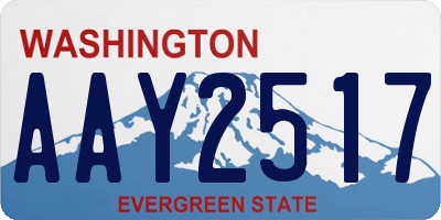 WA license plate AAY2517