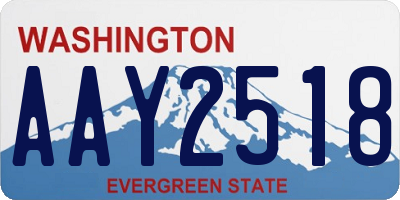 WA license plate AAY2518