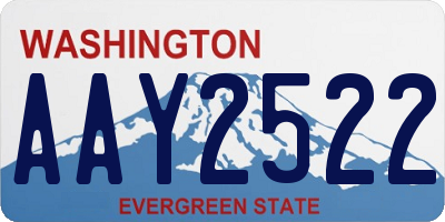 WA license plate AAY2522