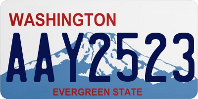 WA license plate AAY2523