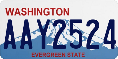 WA license plate AAY2524
