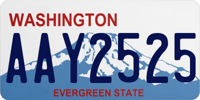 WA license plate AAY2525