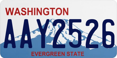 WA license plate AAY2526