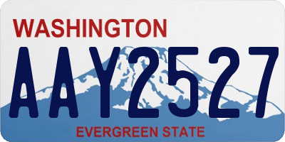 WA license plate AAY2527