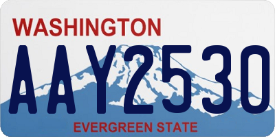 WA license plate AAY2530