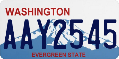 WA license plate AAY2545