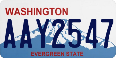 WA license plate AAY2547