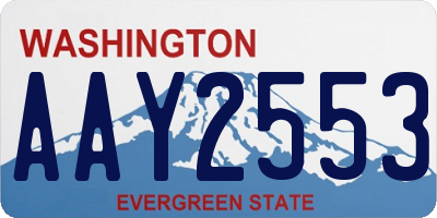 WA license plate AAY2553