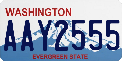 WA license plate AAY2555