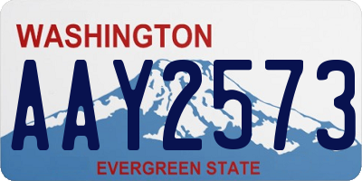 WA license plate AAY2573