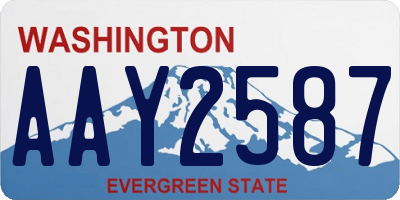 WA license plate AAY2587