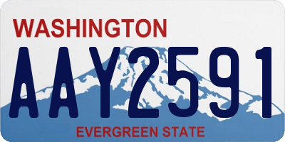 WA license plate AAY2591