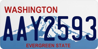 WA license plate AAY2593