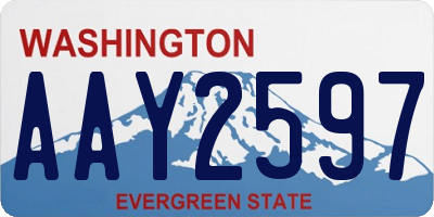 WA license plate AAY2597