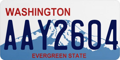 WA license plate AAY2604