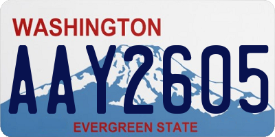 WA license plate AAY2605