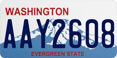 WA license plate AAY2608