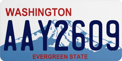WA license plate AAY2609