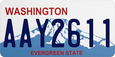 WA license plate AAY2611
