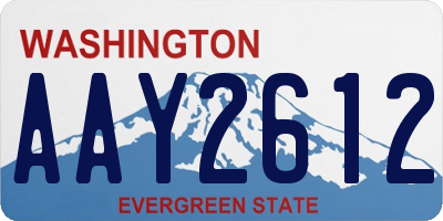 WA license plate AAY2612