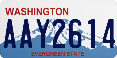 WA license plate AAY2614