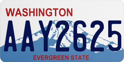 WA license plate AAY2625