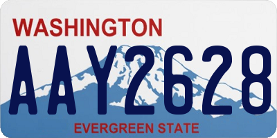 WA license plate AAY2628