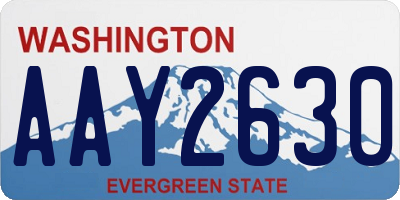 WA license plate AAY2630