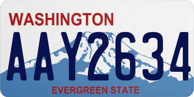 WA license plate AAY2634