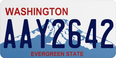 WA license plate AAY2642