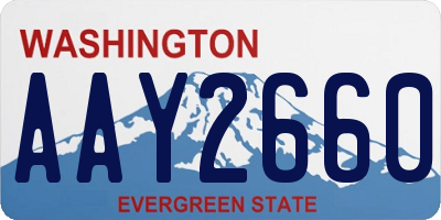 WA license plate AAY2660