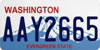 WA license plate AAY2665