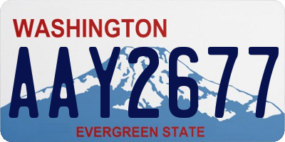 WA license plate AAY2677