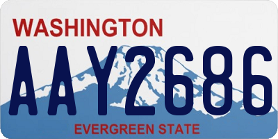 WA license plate AAY2686