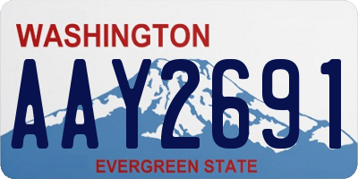 WA license plate AAY2691