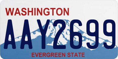 WA license plate AAY2699