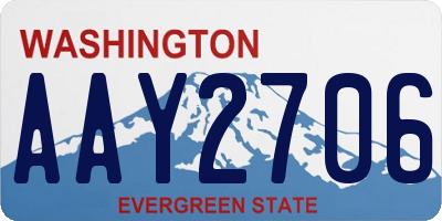 WA license plate AAY2706