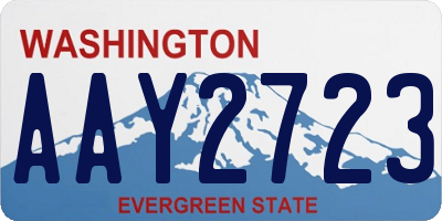 WA license plate AAY2723