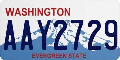 WA license plate AAY2729