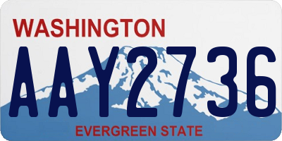WA license plate AAY2736