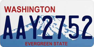 WA license plate AAY2752