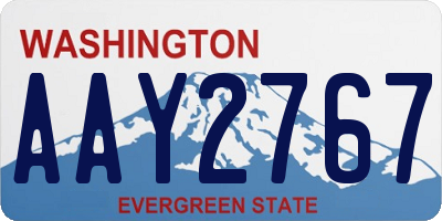 WA license plate AAY2767
