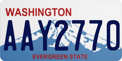 WA license plate AAY2770