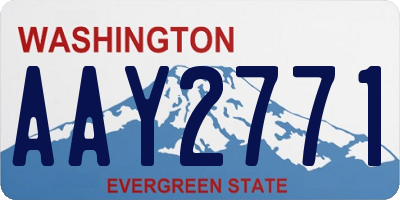 WA license plate AAY2771