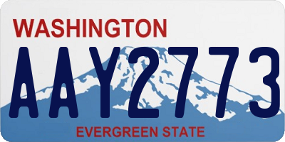 WA license plate AAY2773